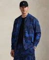 Polo Ralph Lauren Men's Camo Double-knit Long Sleeves Bomber Jacket In Blue