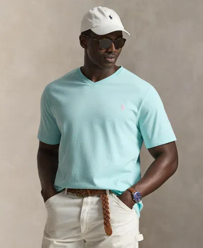 Polo Ralph Lauren Men's Big & Tall Classic Fit V-neck T-shirt In Blue