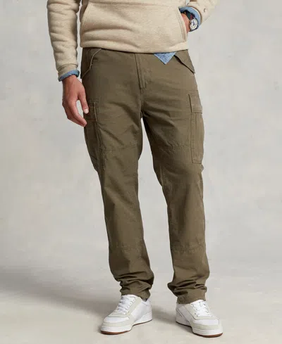 Polo Ralph Lauren Men's Big & Tall Classic Tapered Fit Canvas Cargo Pants In Green