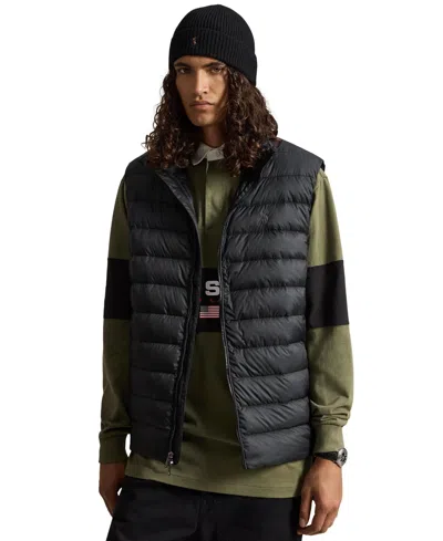 Polo Ralph Lauren Men's Big & Tall Colden Packable Down Vest In Black