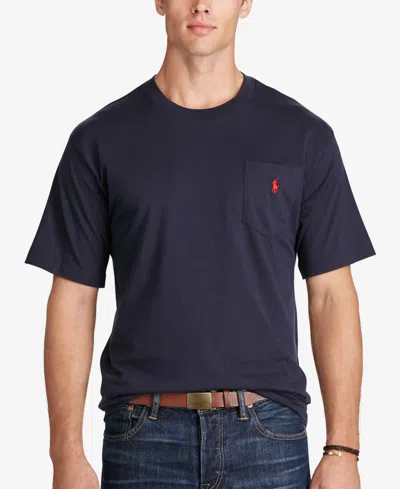 Polo Ralph Lauren Men's Big & Tall Crew-neck Pocket T-shirt In Ink