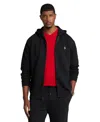 Polo Ralph Lauren Men's Big & Tall Double-knit Full-zip Hoodie In Black