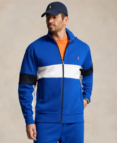 Polo Ralph Lauren Men's Big & Tall Double-knit Track Jacket In Sapphire Star Multi