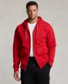 Polo Ralph Lauren Men's Big & Tall Full-zip Signature Fleece Hoodie In Red