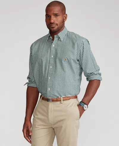 Polo Ralph Lauren Men's Big & Tall Gingham Oxford Shirt In Green