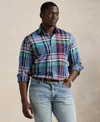 Polo Ralph Lauren Plaid Motif Classic Fit Shirt With Double Breast Pocket In Multi