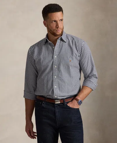 Polo Ralph Lauren Men's Big & Tall Iconic Oxford Shirt In 4338v Navy White