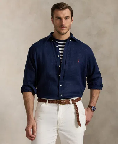 POLO RALPH LAUREN MEN'S BIG & TALL LINEN SHIRT