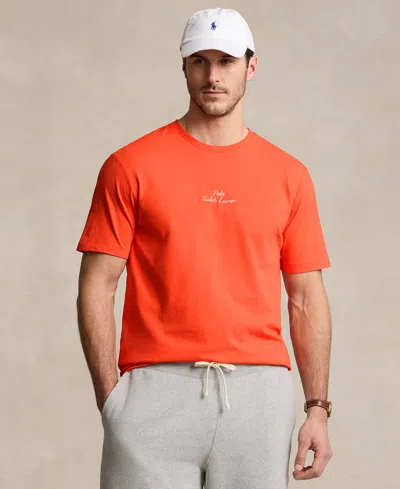 Polo Ralph Lauren Men's Big & Tall Logo Jersey T-shirt In Orange Flame