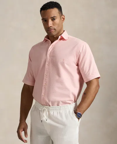 Polo Ralph Lauren Men's Big & Tall Mineral-dyed Oxford Shirt In Rose