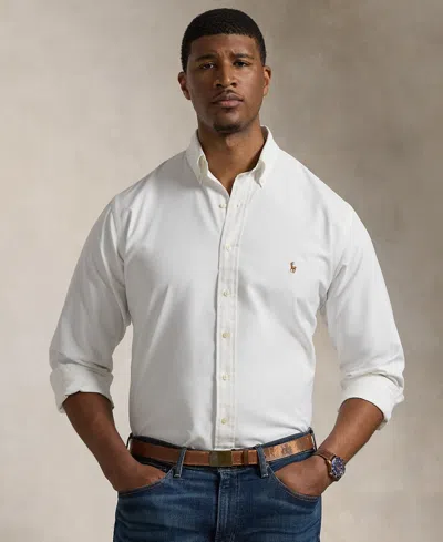 Polo Ralph Lauren Men's Big & Tall Performance Oxford Shirt In White
