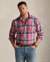 Polo Ralph Lauren Classic Fit Plaid Oxford Shirt In Pink