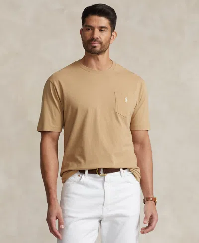 Polo Ralph Lauren Men's Big & Tall Pocket Jersey T-shirt In Cafe Tan