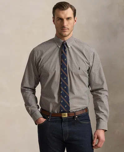 Polo Ralph Lauren Men's Big & Tall Poplin Sport Shirt In Gray