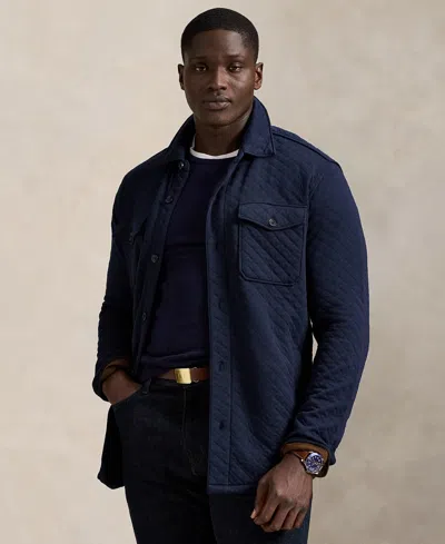 Polo Ralph Lauren Men's Big & Tall Quilted Shirt Jacket In Blue