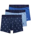 Polo Ralph Lauren Classic Fit Stretch Boxer Brief 3-pack In Blue Asst.