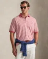 Polo Ralph Lauren Ralph Lauren Striped Mesh Polo Shirt In Red