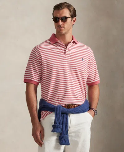 POLO RALPH LAUREN MEN'S BIG & TALL STRIPED MESH POLO SHIRT