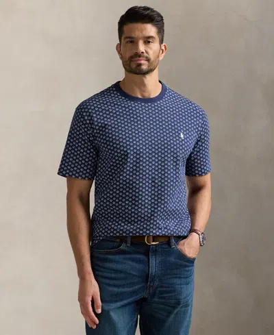 Polo Ralph Lauren Men's Big & Tall Thistle-print Jersey T-shirt In Navy