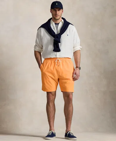 Polo Ralph Lauren Men's Big & Tall Traveler Stretch Classic Fit Swim Trunks In Key West Orange