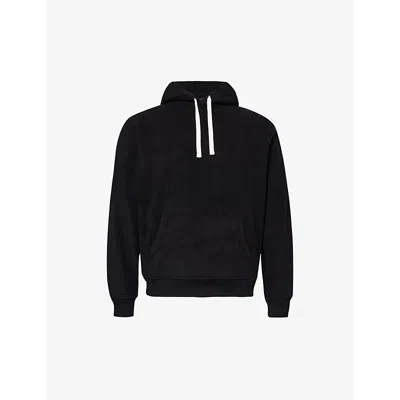 Polo Ralph Lauren Mens Black Logo-embroidered Recycled Polyester-blend Hoody