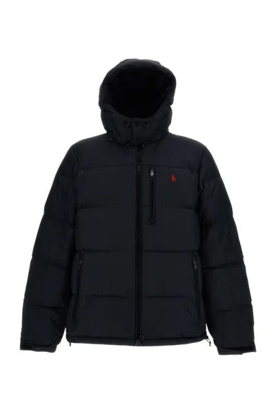Polo Ralph Lauren Men Black Quilted Hood Jacket In Multi