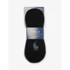 Polo Ralph Lauren Logo-embroidered Pack Of Three Stretch-cotton Blend Liner Socks In Black / White / Grey