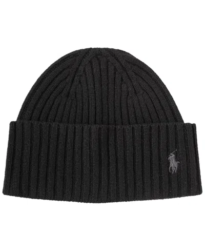 Polo Ralph Lauren Men's Bold Cuff Beanie In Polo Black