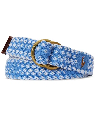 Polo Ralph Lauren Men's Braided Cotton Belt In Navy