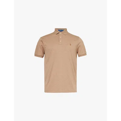 Polo Ralph Lauren Logo-embroidered Short-sleeve Polo In Brown