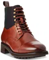 Polo Ralph Lauren Men's Bryson Leather & Wool Cap-toe Boot In Pale Russet,black Multi