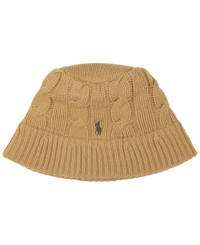 Polo Ralph Lauren Men's Cable Knit Bucket Hat In Brown