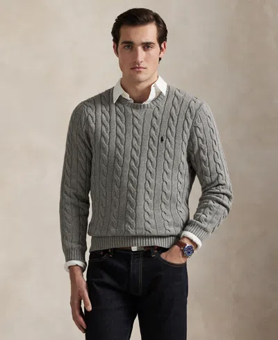 POLO RALPH LAUREN MEN'S CABLE-KNIT COTTON SWEATER