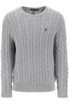 Polo Ralph Lauren Cable Knit Knitted Sweatshirt In Grey