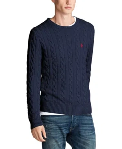 POLO RALPH LAUREN MEN'S CABLE-KNIT COTTON SWEATER