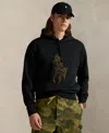 Polo Ralph Lauren Men's Camo Big Pony Double-knit Hoodie In Black