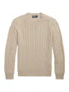 Polo Ralph Lauren Men's Cashmere Cable-knit Sweater In Neutral
