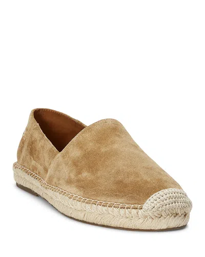 Polo Ralph Lauren Polo Pony Suede Espadrilles In Tan/multi