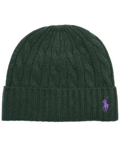 Polo Ralph Lauren Men's Classic Cable Beanie In Green