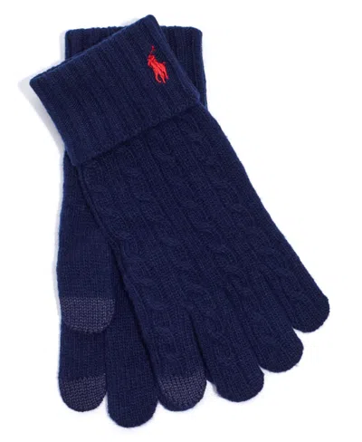 Polo Ralph Lauren Men's Classic Cable Glove In Newport Navy