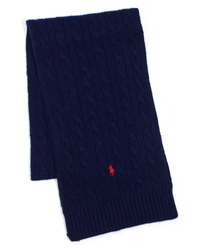 Polo Ralph Lauren Wool Blend Scarf In Blue