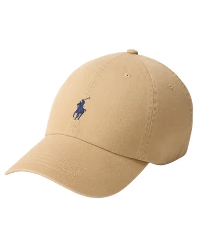 Polo Ralph Lauren Mens Vintage Khaki Sport Brand-embroidered Cotton-twill Cap In Brown