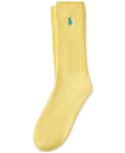 Polo Ralph Lauren Men's Single Classic Crew Socks In Lt,pas Yel