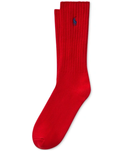 Polo Ralph Lauren Men's Single Classic Crew Socks In Ruby