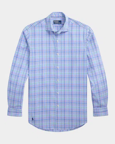 Polo Ralph Lauren Men's Classic-fit Checked Poplin Sport Shirt In Blue/green Multi
