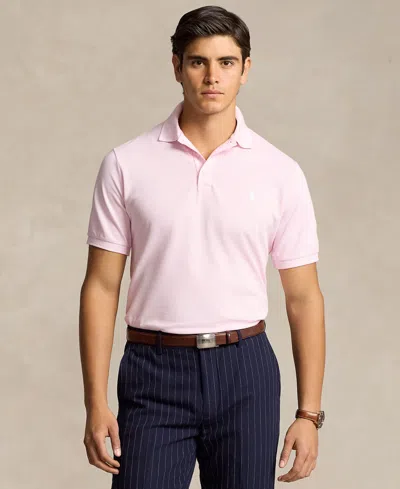 Polo Ralph Lauren Men's Classic-fit Cotton Oxford Mesh Polo Shirt In Garden Pink,white