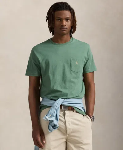 Polo Ralph Lauren Men's Classic Fit Crew Neck Pocket T-shirt In Green