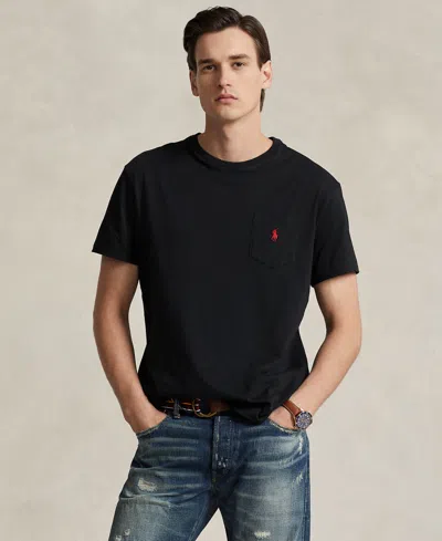Polo Ralph Lauren Men's Classic Fit Crew Neck Pocket T-shirt In Black