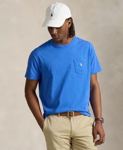 Polo Ralph Lauren Men's Classic Fit Crew Neck Pocket T-shirt In Embayment Blue