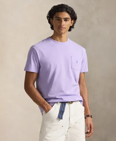Polo Ralph Lauren Men's Classic Fit Crew Neck Pocket T-shirt In Purple